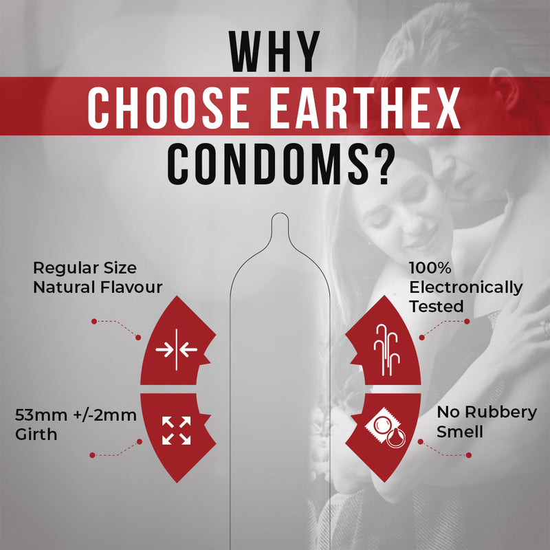 EarthEx Natural Flavour - 3 Condoms, 3s(Mini Pack of 1)